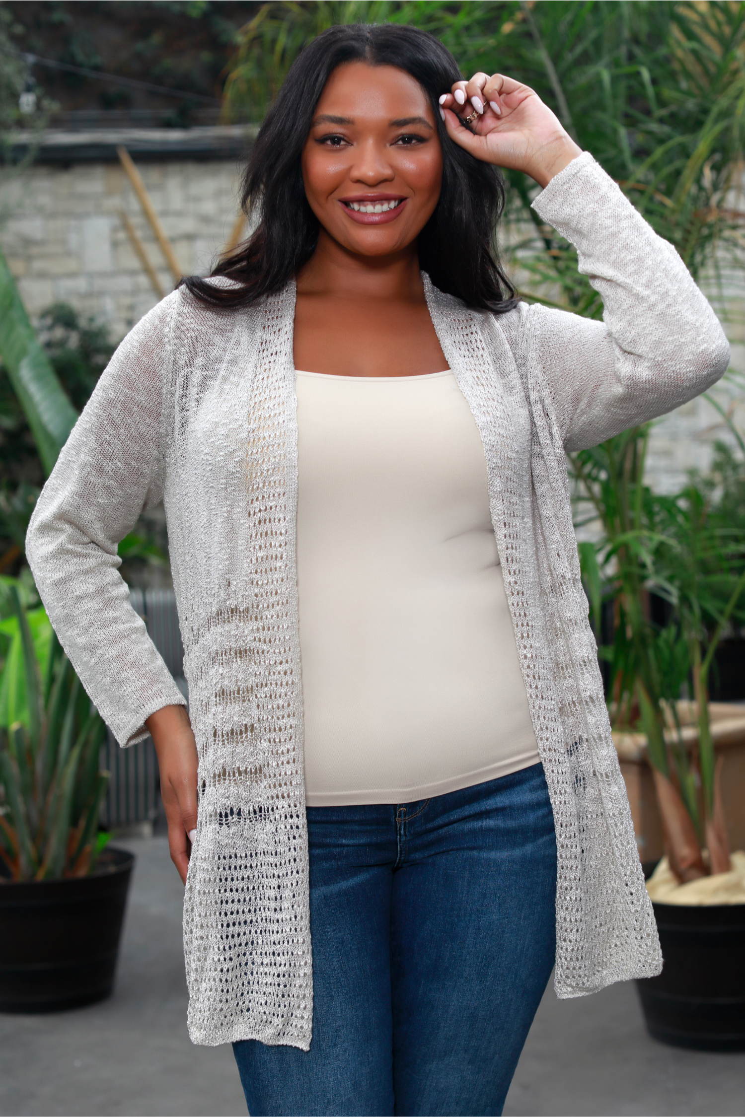 Crochet cardigan 2025 plus size