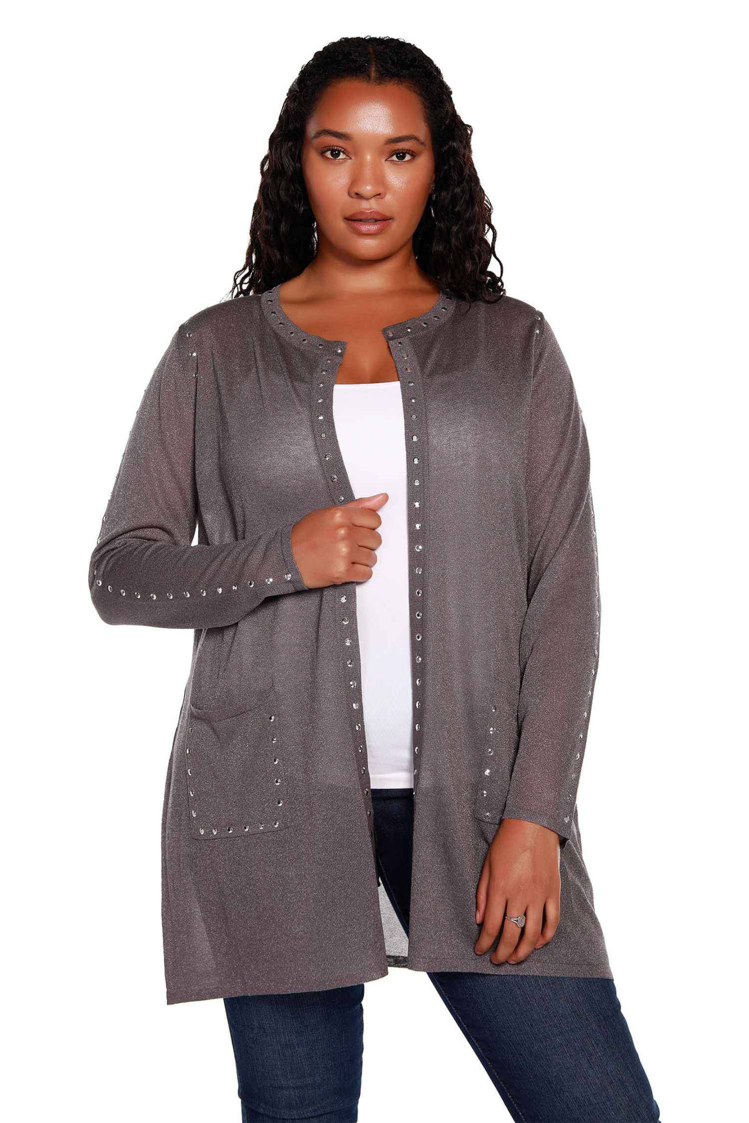 Sheer cardigan sales plus size