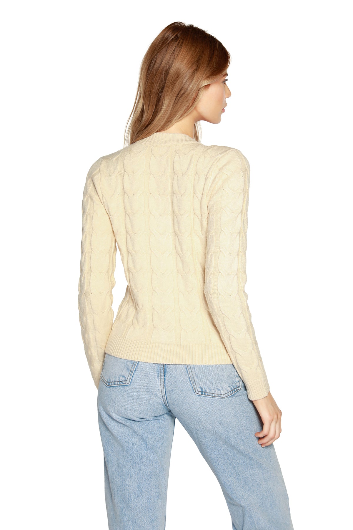 Cable knitted zip up cardigan, Collection 2023