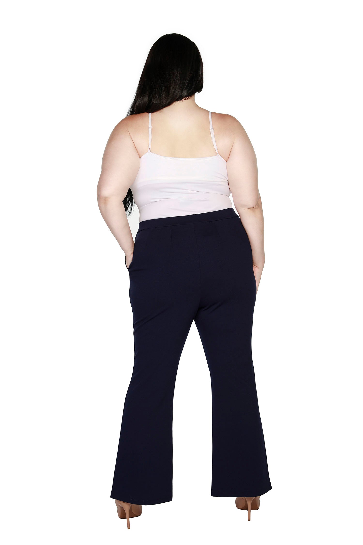 Women's Ponte Pants with Front Split Hem and Side Pockets | Curvy - LAST CALL